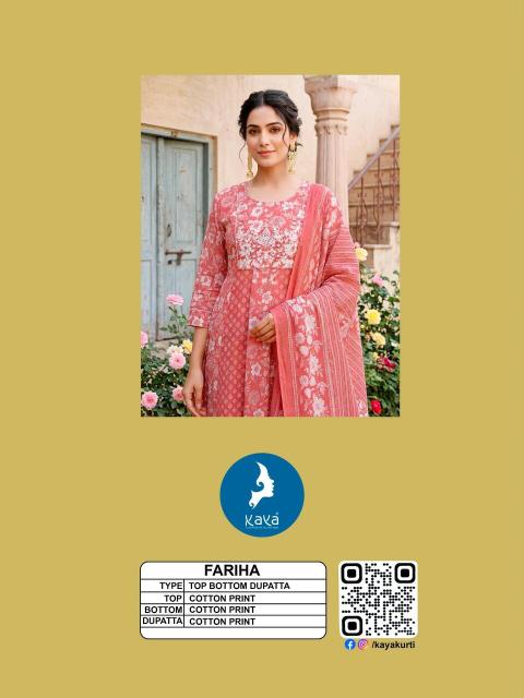 Kaya fariha anarkali 3pcs kurti wholesale